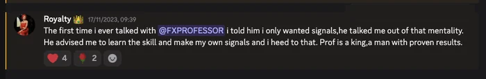 Discord message from Royalty